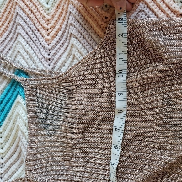 TOPSHOP petite rosegold crop top tank top 8 - Picture 5 of 10